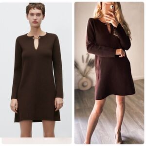 ZARA KNIT DRESS WITH CHAINS
